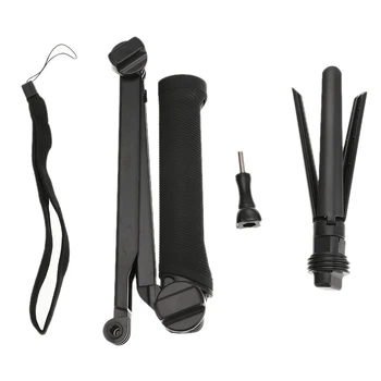 

Adjustable 3-Way Selfie Stick Floating Hand Grip Tripod for GoPro 8 7 6 for Yi 4K Sjcam DJI Accessories Set Action Camera Black
