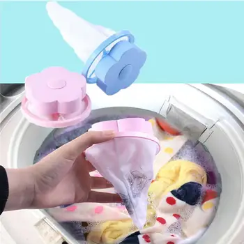 

Sponge Flower Shape Mesh Filter Bag Floating Hair Removal Device for Washing Machine Cleaning