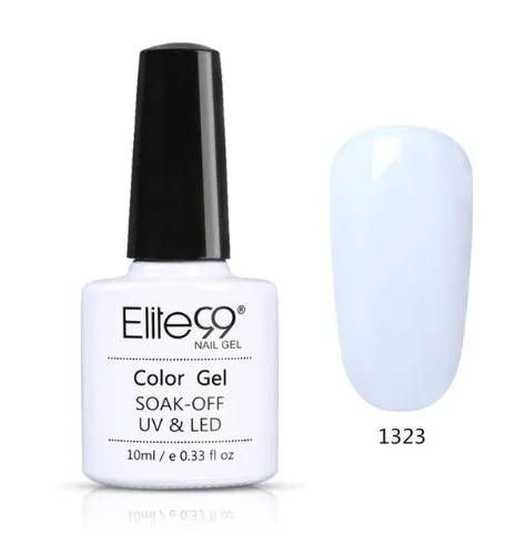 Elite99 10 мл Блестящий УФ-гель для ногтей Platinum Soak Off Nail Art Маникюр гели для ногтей гибридные Лаки гель лак для ногтей набор - Цвет: white1323