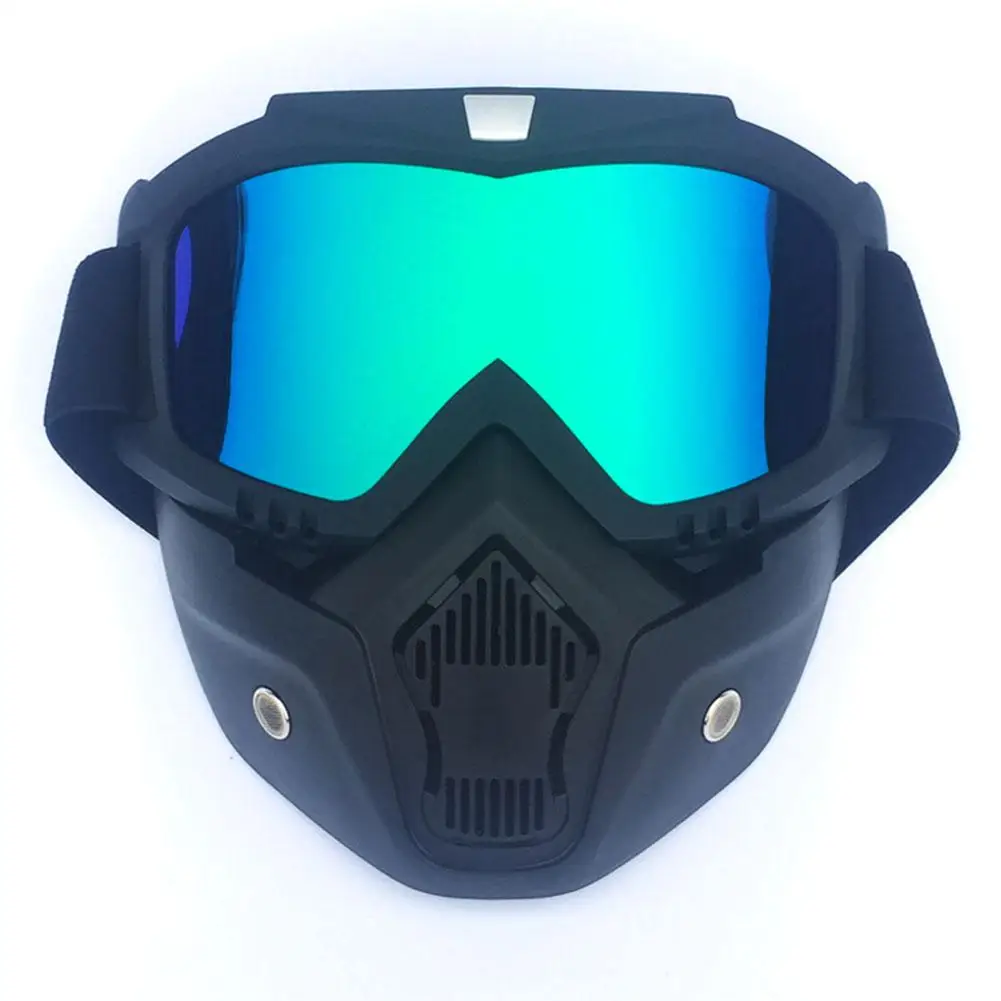 Лыжные очки, очки для велоспорта, снегохода, маска, ретро ветрозащитные очки для мотокросса, уличные очки для катания на лыжах, сноуборде, очки - Цвет: with colorful lens
