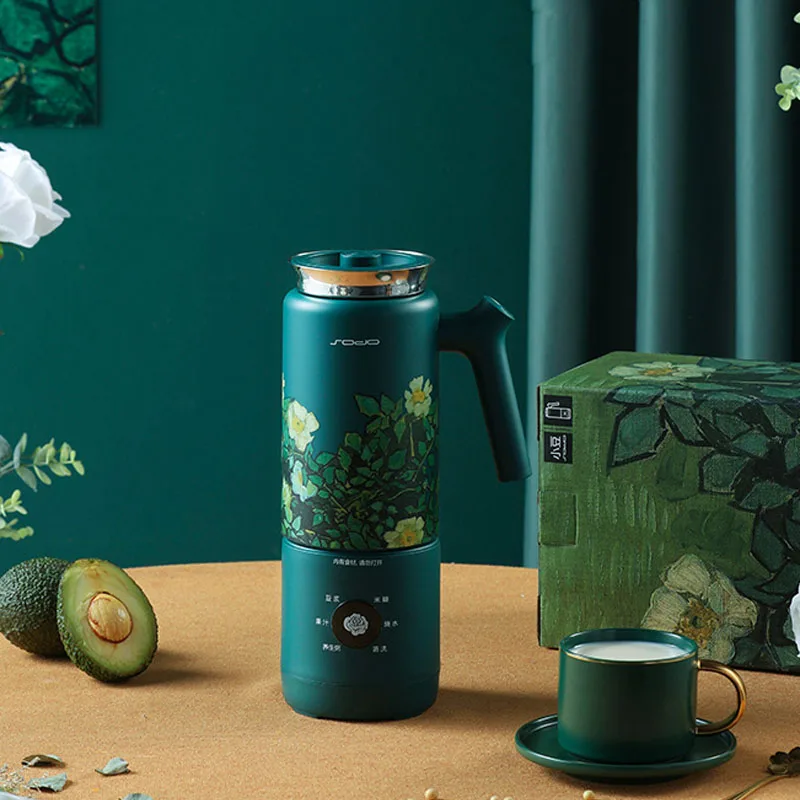 220V Soymilk Maker Machine Split Type Electric Juicer Blender Soya-Bean Milk Rice Paste Maker Automatic Clean Filter-free 300ml