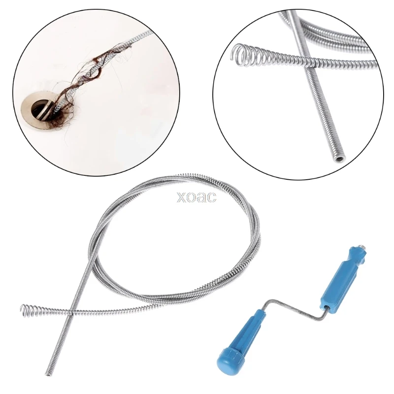 Drain Pipe Cleaning Tool Rod Sink & Drain Snake Clog Hair Grime Remover 180cm M03 dropship 2