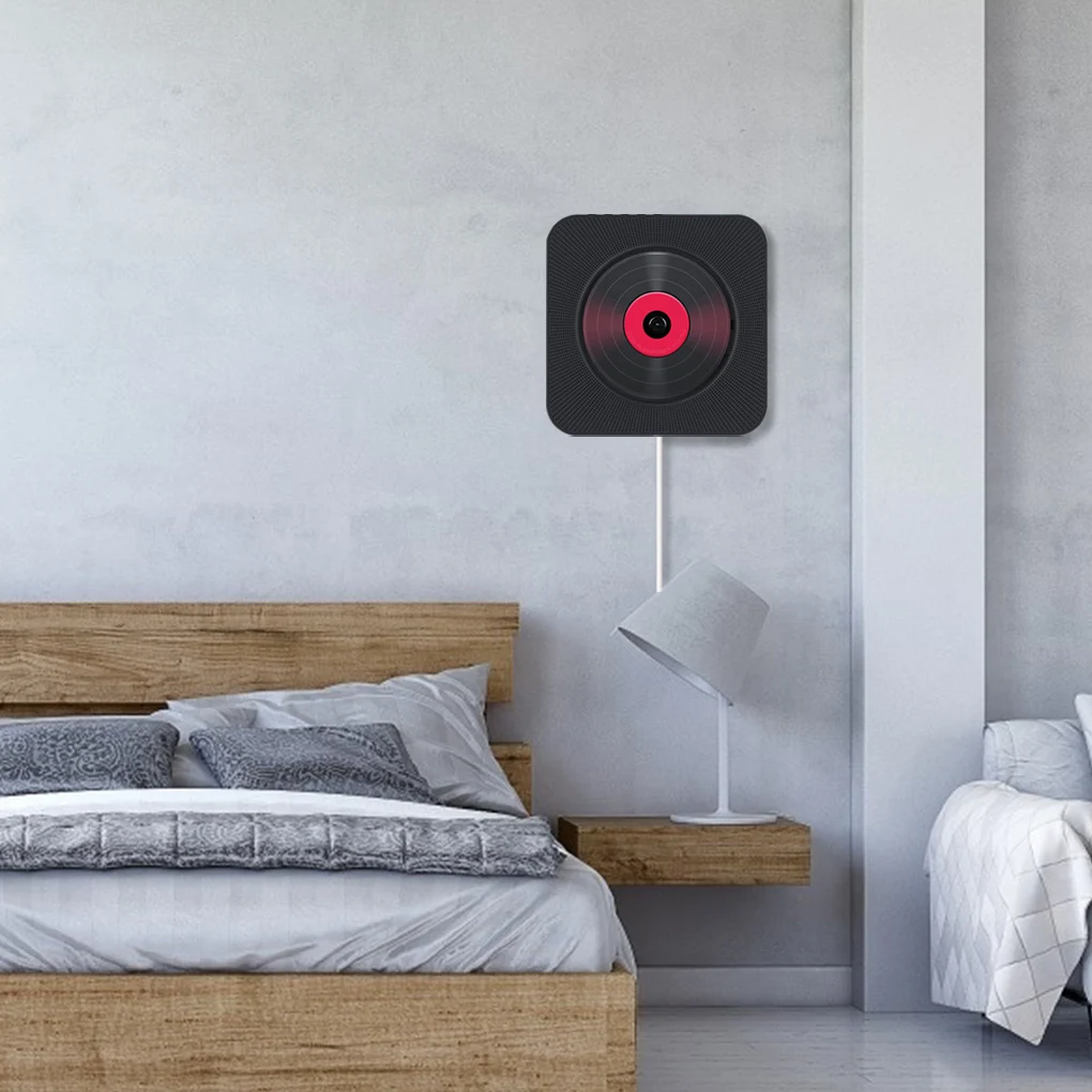 Bluetooth 4.2 Wall Mounted CD Player with Remote