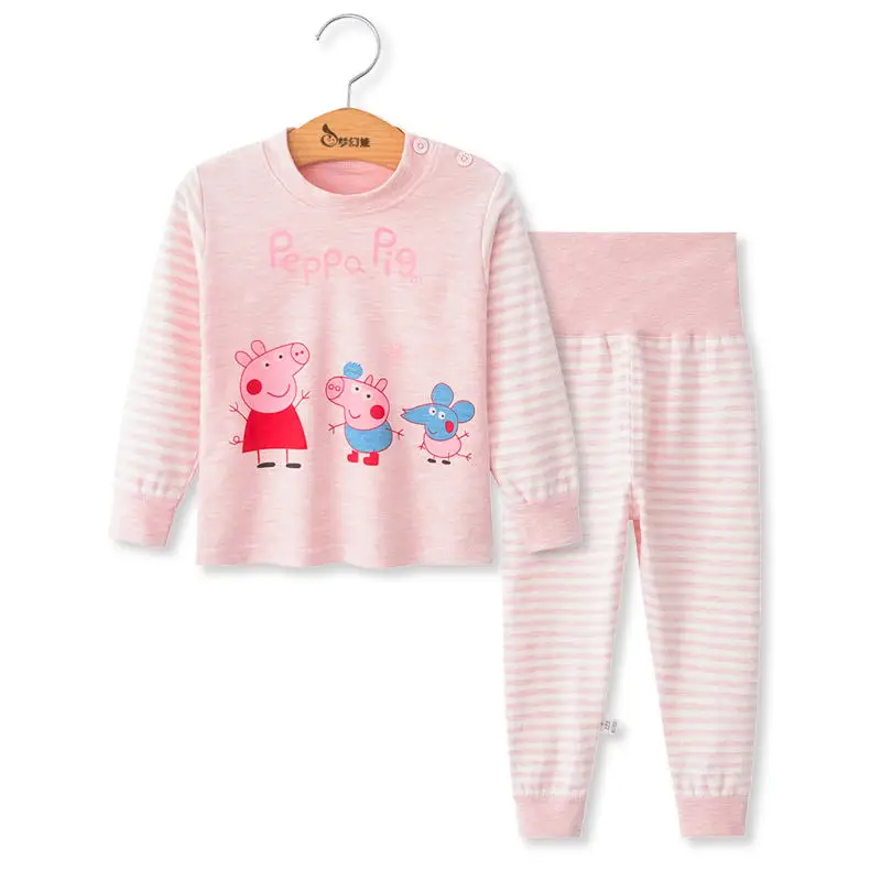 Детские пижамы Демисезонный мультфильм для досуга с длинными рукавами футболки+ брюки, комплект для новорожденных, для маленьких девочек одежда для сна Детские пижамы наборы для ухода за кожей - Цвет: 13