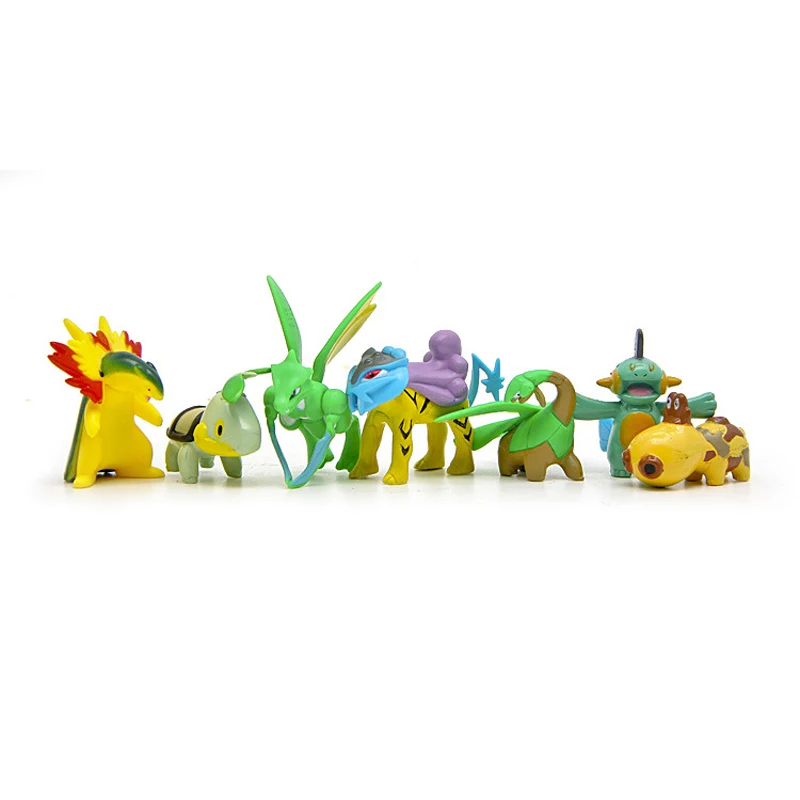 

10pcs/lot TAKARA TOMY Pikachu Squirtle Blastoise Charizard Figures Toys PVC Pokemon Action Figure Model Dolls Random Delivery