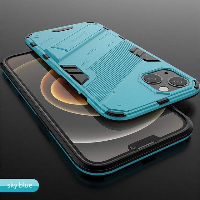 Armor Phone Case For iPhone 13 12 11 Pro Max Mini XR XS Max X 7 8 6S 6 Plus SE 2020 Magnetic Finger Ring Holder Cover