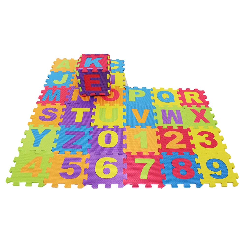 36 Tiles Alphabet Foam Puzzle Play Mat- Interlocking Puzzle Pieces