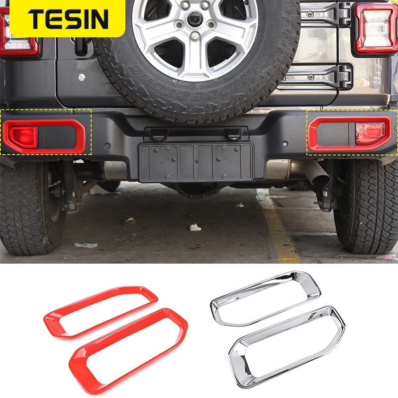 

TESIN Lamp Hoods For Jeep Wrangler JL ABS Car Rear Fog Light Lamp Decoration Cover For Jeep Wrangler JL 2018+ Accessories