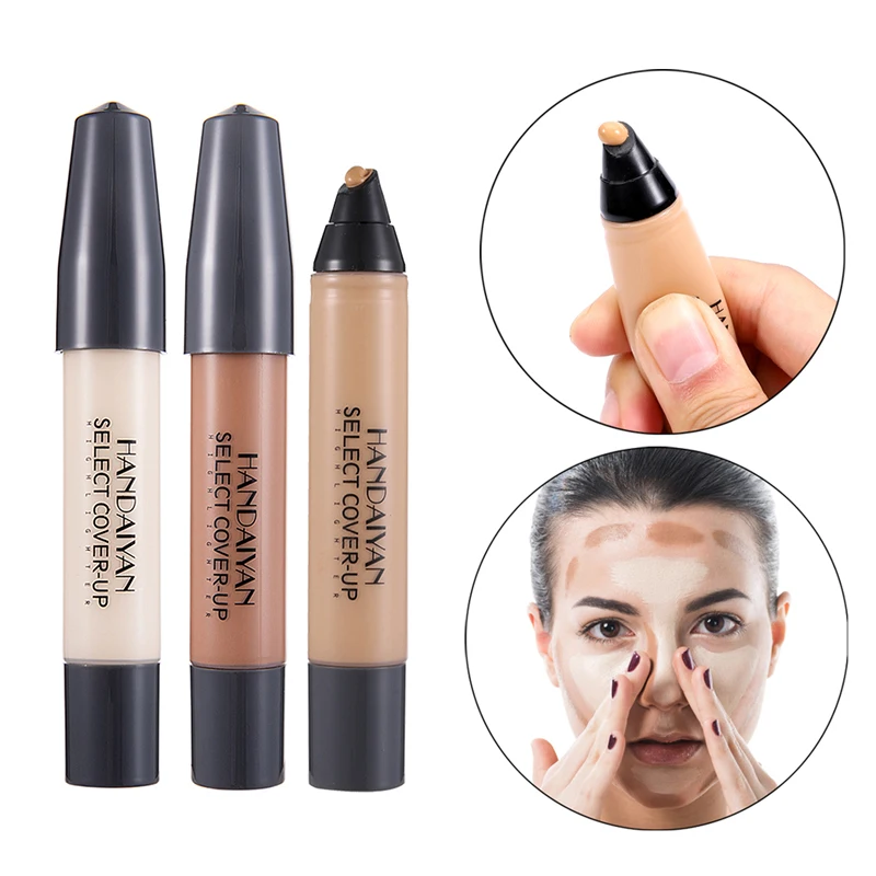 

12 Colors Highlight Brightening Liquid Foundation Makeup Oil Control Liquid Contour Make Up Dark Foundation Soft Matte Concealer