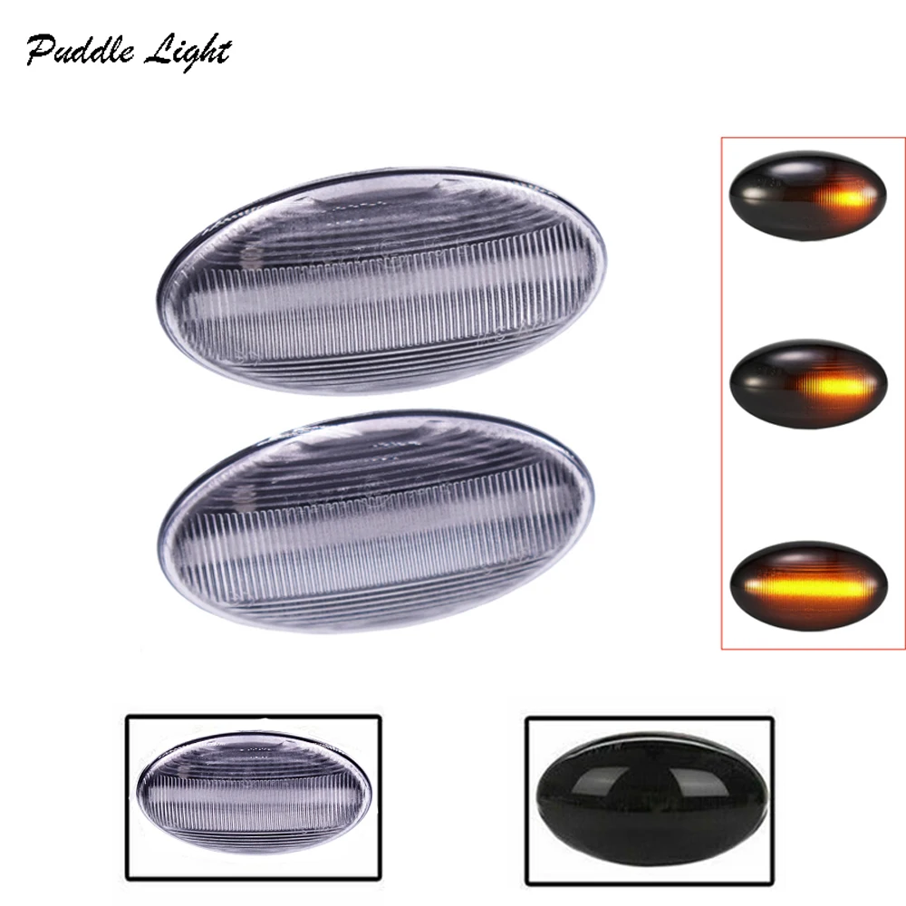 

LED Dynamic Side Indicator Marker Signal Light Lamp Sequential Flashing Light For Citroen C1/2/3/4/5/6 Xsara Picasso BerlinGO