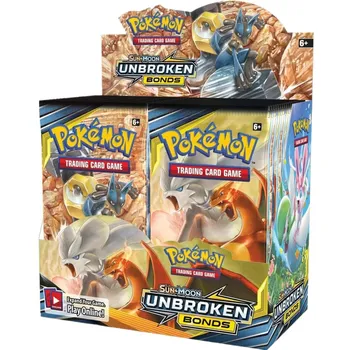 

Classic series UNBORKEN BOND Pokemones cards English language Booster Box Collectible Trading Cards Game for kids