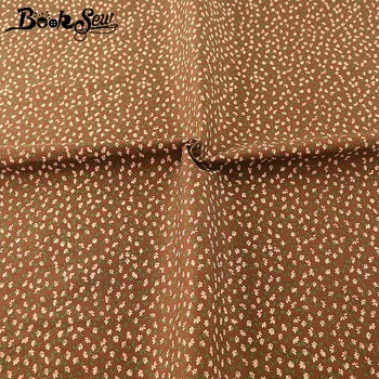 

African Fabric Tissus Au Metre 50x145cm soft Handmade Material Patchwork Sewing DIY Brown Cotton Poplin Fabric Flowers Curtain
