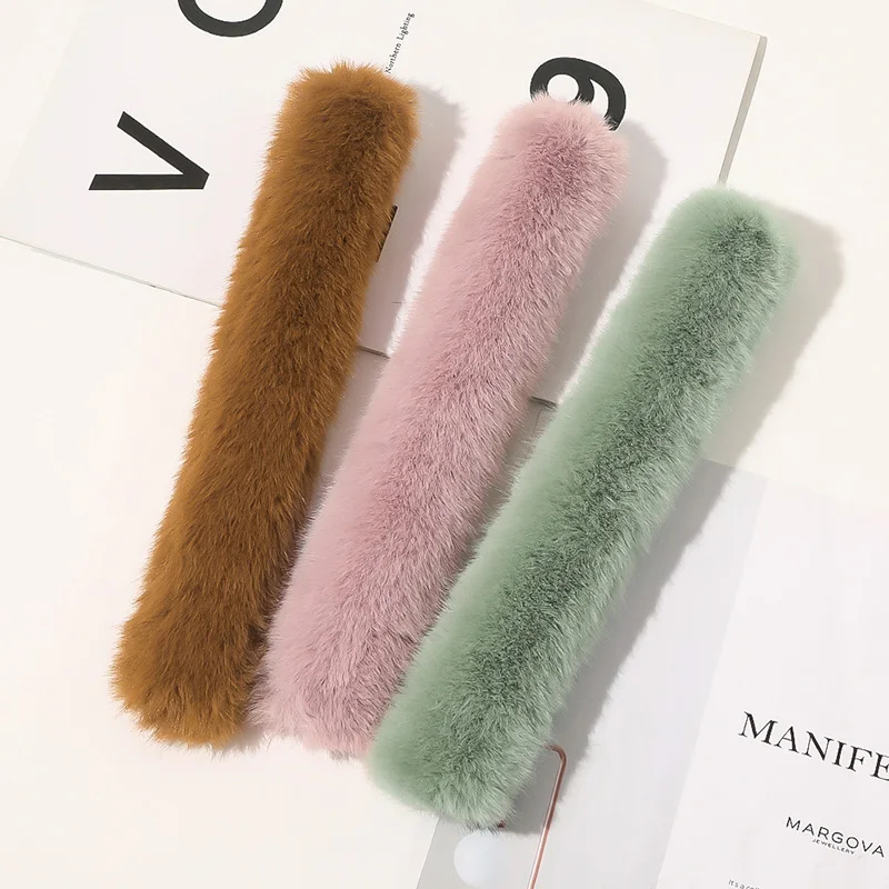 

Winter Soft Faux Fur Elastic Hair Band Scrunchie Women Girls Ponytai Holder Hair Rope Rubber Band Headwear Hair Accessories