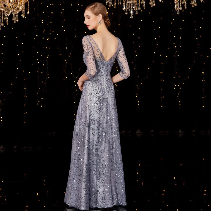 2020 ТРАПЕЦИЕВИДНОЕ фатиновое платье для матери невесты длинные кружевные платья