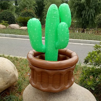 

1pc Whiskey Bar Yard Drinks Container PVC Buffet Garden Sand Beach Coconut Tree Cactus Home Beer Inflatable Ice Bucket Party