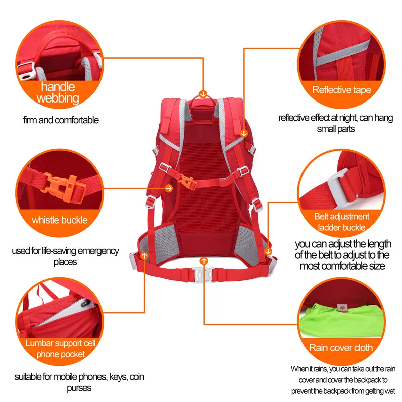 NEVO RHINO водонепроницаемый 40L мужской рюкзак унисекс дорожная сумка походный открытый альпинистский рюкзак для мужчин