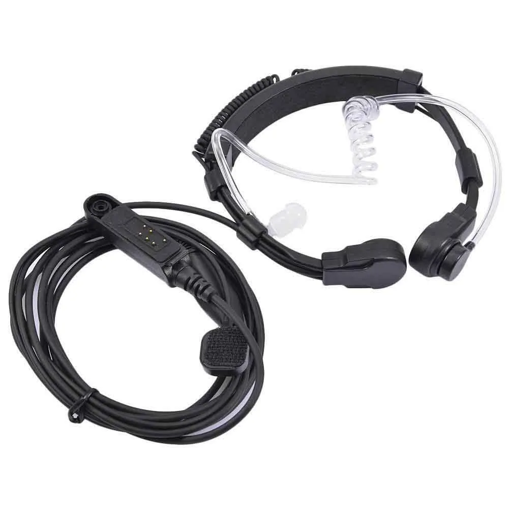 Hands-free горла микрофон PTT Портативный Воздушный Акустическая трубка Walkie Talkie наушники выдвижной радио водонепроницаемый для Baofeng A58 UV-9R