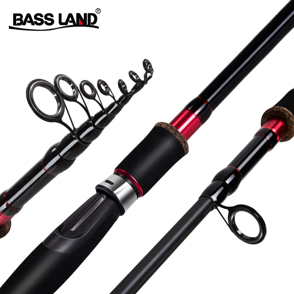 Telescopic Spining Fishing Travel Rod Carbon Vara Telescopic Rods Close Length 54cm Action M Floating Guide Eva Handle Accessor