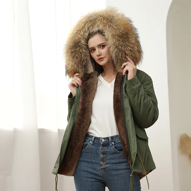 Rocwickline New Autumn & Winter Women's Coat Preppy Style Patchwork Zippers Hooded Office Lady Streetwear Military Formal Coat