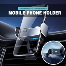 Soporte de teléfono móvil de inducción eléctrica para coche, soporte de teléfono móvil con Clip de ventilación de aire, Gps, para Iphone 6, 10, 11, 13 Pro