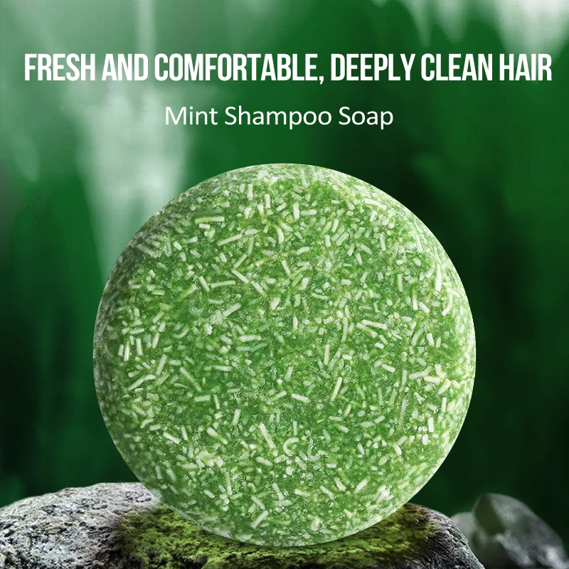 

PURC Organic Mint Shampoo Bar 100% PURE and Mint Handmade Cold Processed Hair Shampoo No Chemicals Or Preservative