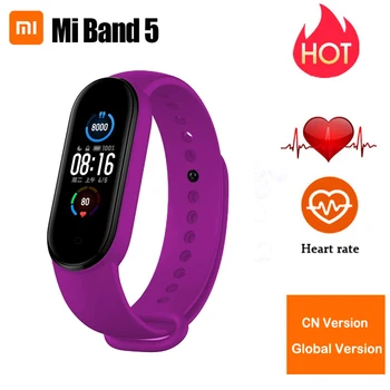 

Xiaomi Mi Band 5 Smart Bracelet Color Touch Screen Miband 5 Wristband Fitness Track Heart Rate Monitor Sport Smartband Waterproo