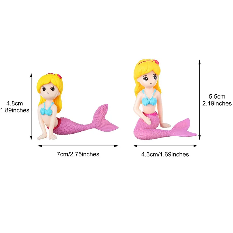 Macaroon Mermaid Cake Toppers Cute Marine Animal Cupcake For Mermaid Birthday Party Dessert Decor Baby Shower Favors for cake topper cake toppers cake decorations