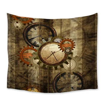 

Retro Steam Engine Tapestry Wall Hanging Polyester Home Bedroom Decor Bedspread Beach Mat Blanket Yoga Mat Tapestries