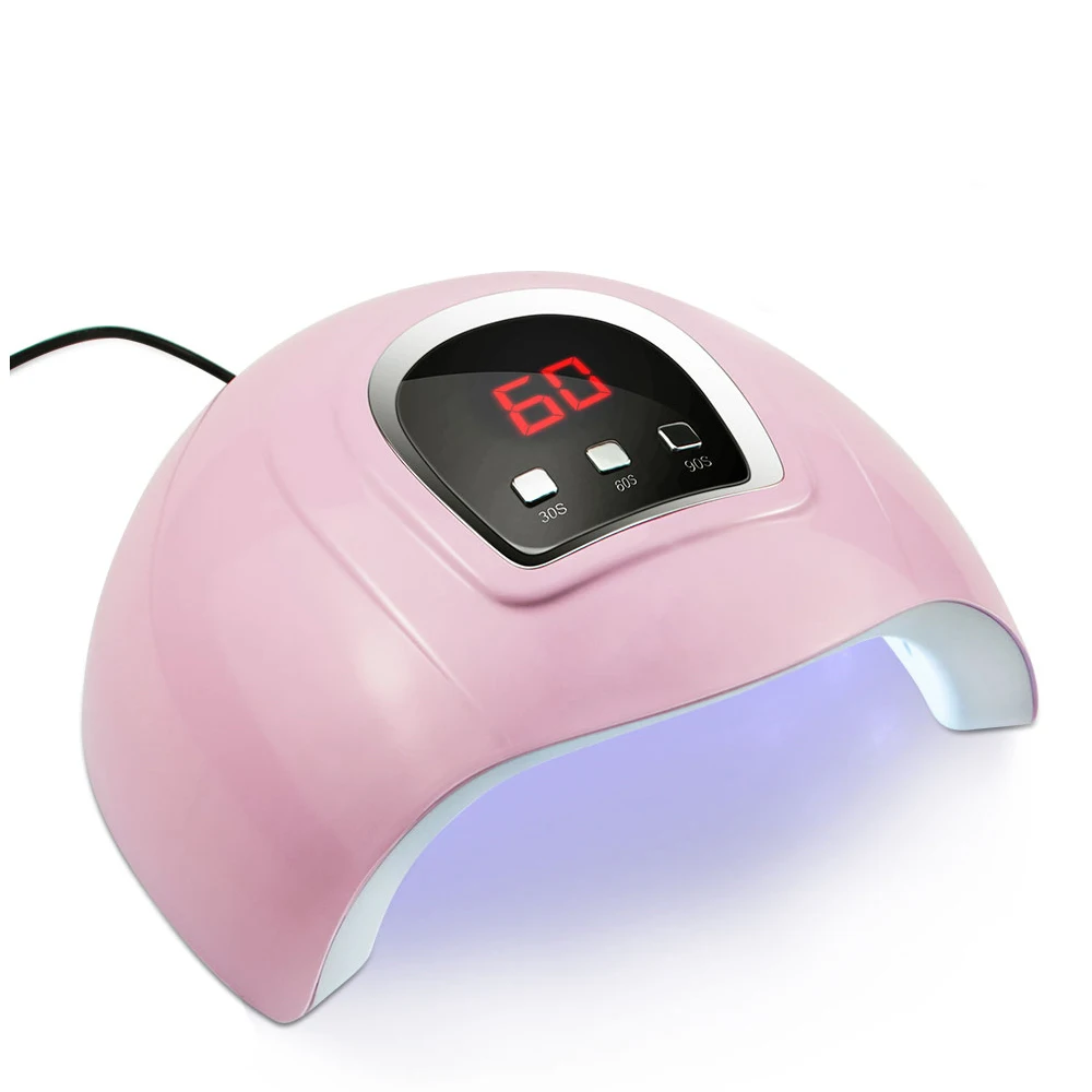 36W Pink Сушилка для ногтей Светодиодная УФ-лампа для ногтей для маникюра Pecicure инструменты ЖК-дисплей Дисплей 10/30/60/99s Timeing инфракрасный чувствительный - Цвет: 36W Pink