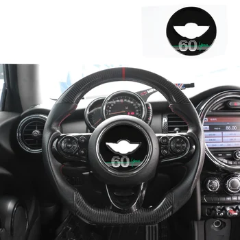 

60th Anniversary 3D rubber checkered union jack Steering Wheel Sticker for BMW Mini Cooper S JCW F54 F55 F56 Auto accessories