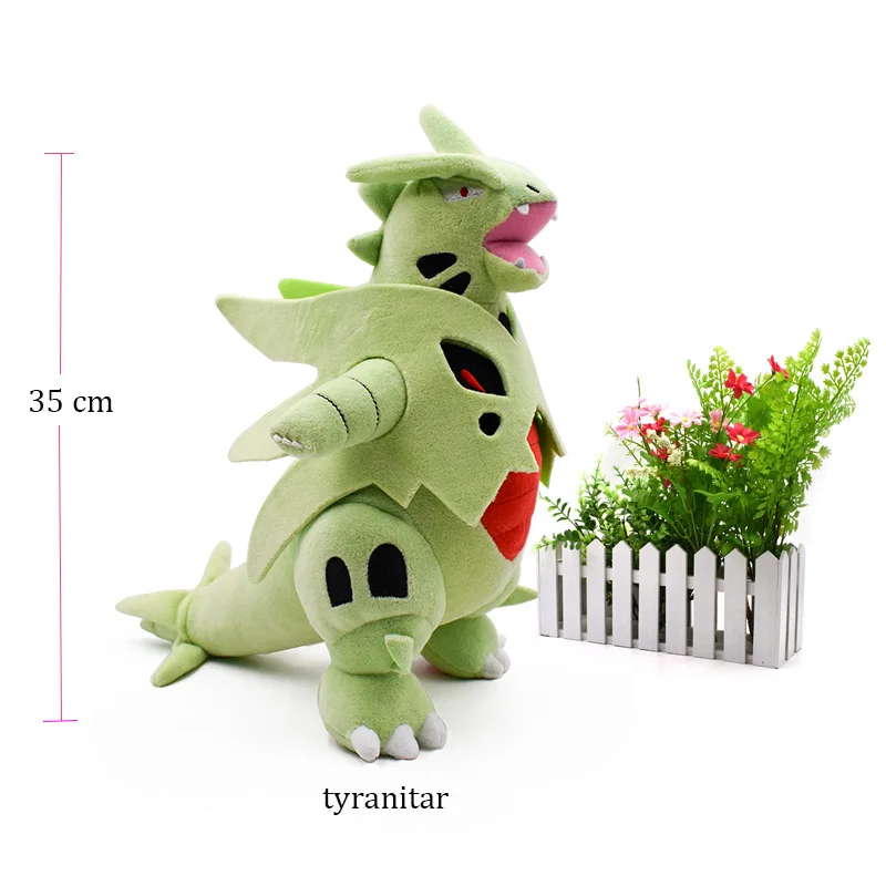 tyranitar 30 стилей Аниме Кукла Пикачу тиранитар драконит пассимиан Misdreavus чучела Peluche Плюшевые игрушки Рождественский подарок для детей - Цвет: tyranitar
