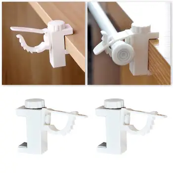 

2pcs / Set Retractable Curtain Studless Curtain Clip Accessories Stick Clip Modern Rod Hanging Double Adjustment Hook Rod C D6Q1