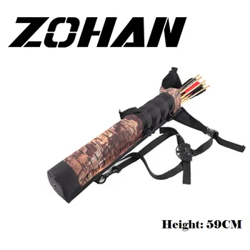 

molle pouch tactical bag portable cylindrical quiver oxford camouflage bow and arrow