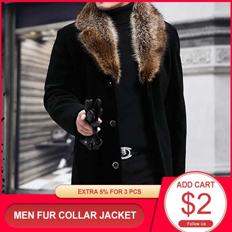 fur woolen jacket