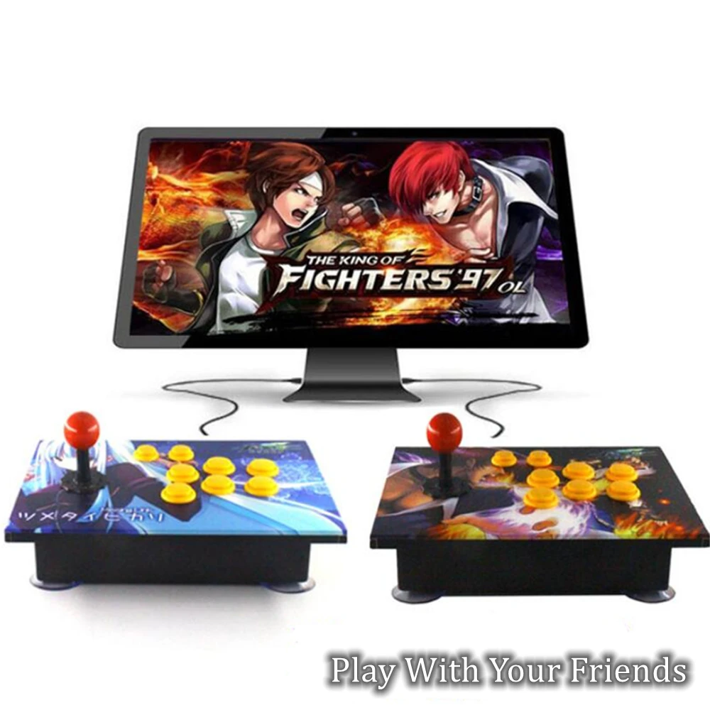 빠른 응답 게임 테이블 데스크탑 게임 패드 조이스틱 컨트롤러 USB PC 컴퓨터 랩톱 MAME/NEOGEO 게임 액세서리 연결