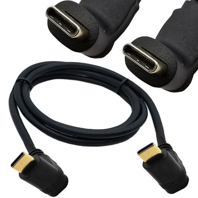 

10 Гбит/с 90 градусов правый угол Usb3.1 Тип C зарядный кабель для передачи данных вниз изгиб Тип C Usb3.1 аудио-видео кабель провод шнур
