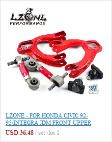 LZONE-24 мм SWAY BAR 92-00 EG EK для HONDA CIVIC 94-01 для ACURA INTEGRA DC2+ комплект концевых звеньев JR1013