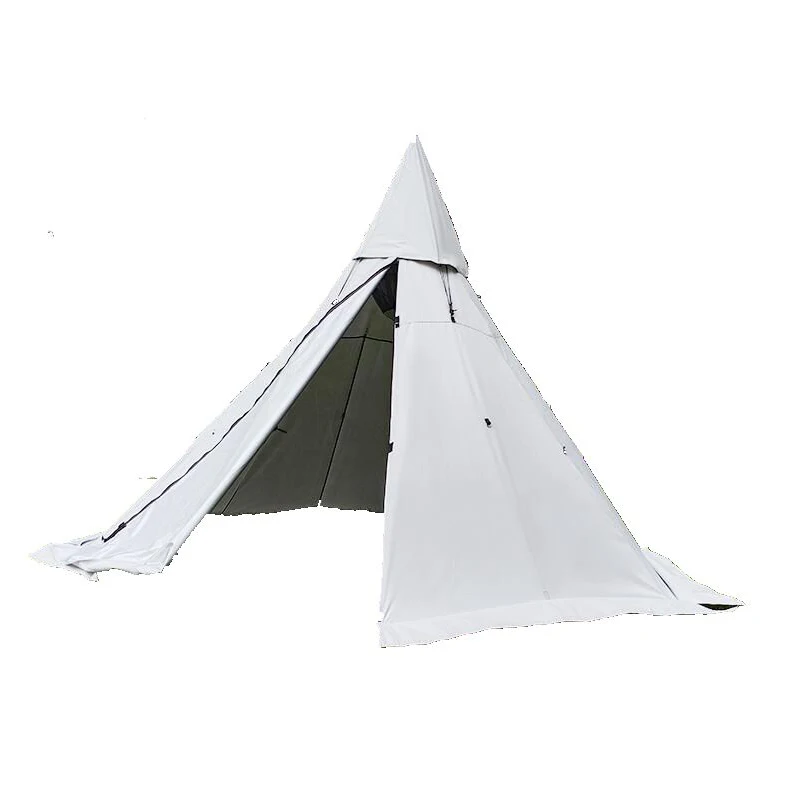 4, 5, 6 человек пятиугольная Пирамида Фламинго вигвама Укрытие палатки автомобиля палатка туристический тент вечерние беседки Открытый Кемпинг армии помощи палатки - Цвет: White with hole