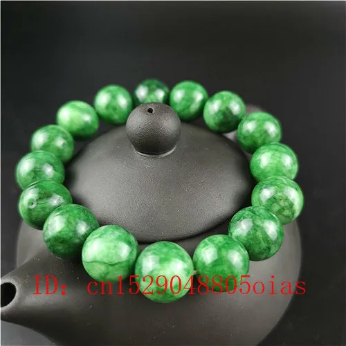 Натуральный зеленый JADE Jasper бисер эластичный браслет Шарм изумруд ювелирные изделия Модные аксессуары резные амулеты Подарки для женщин и мужчин