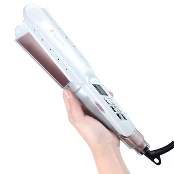 

2 in1 Professional LCD Hair Straightener Curler Flat Irons Fast Heating Plate Hair Straightening Curling Corrugation Adjustment