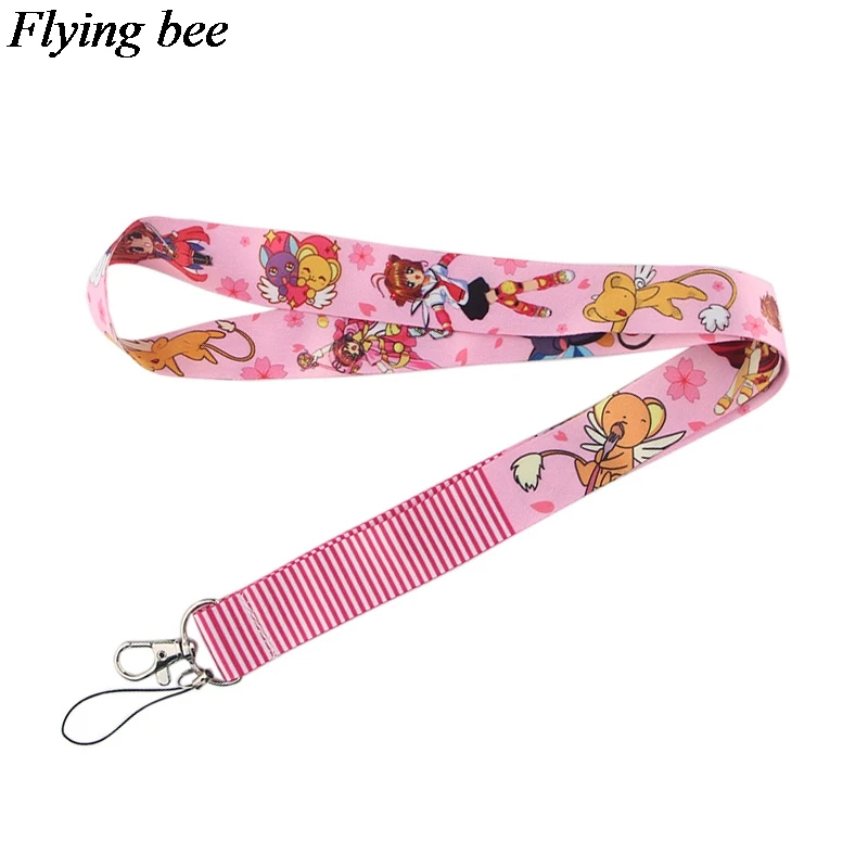 Flyingbee Magic Girl Phone Lanyard Cool Lanyards For Keys Phone Rope Keychanis Neck Straps Phone Accessories X0535 1pcs lanyard neck strap business id card name badge holder lanyard for keys mobile phone straps diy hang rope