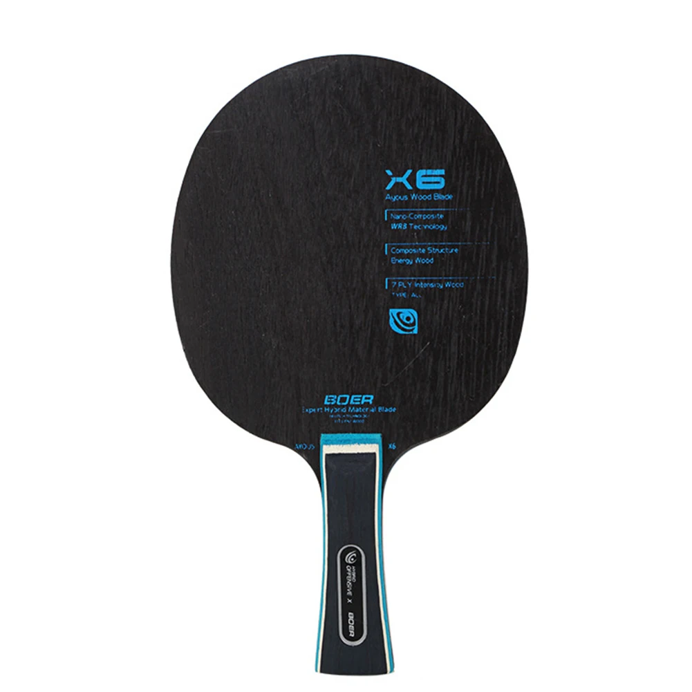 Long Handle 7 Ply Competition High Speed Exquisite Shakehand Portable Horizontal Grip Indoor Table Tennis Racket Blade Practicing Bat Paddle - Цвет: Long Handle