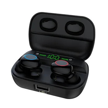 

Bluetooth headset 5.0 TWS dual ear wireless Bluetooth LED digital display with mobile power supply