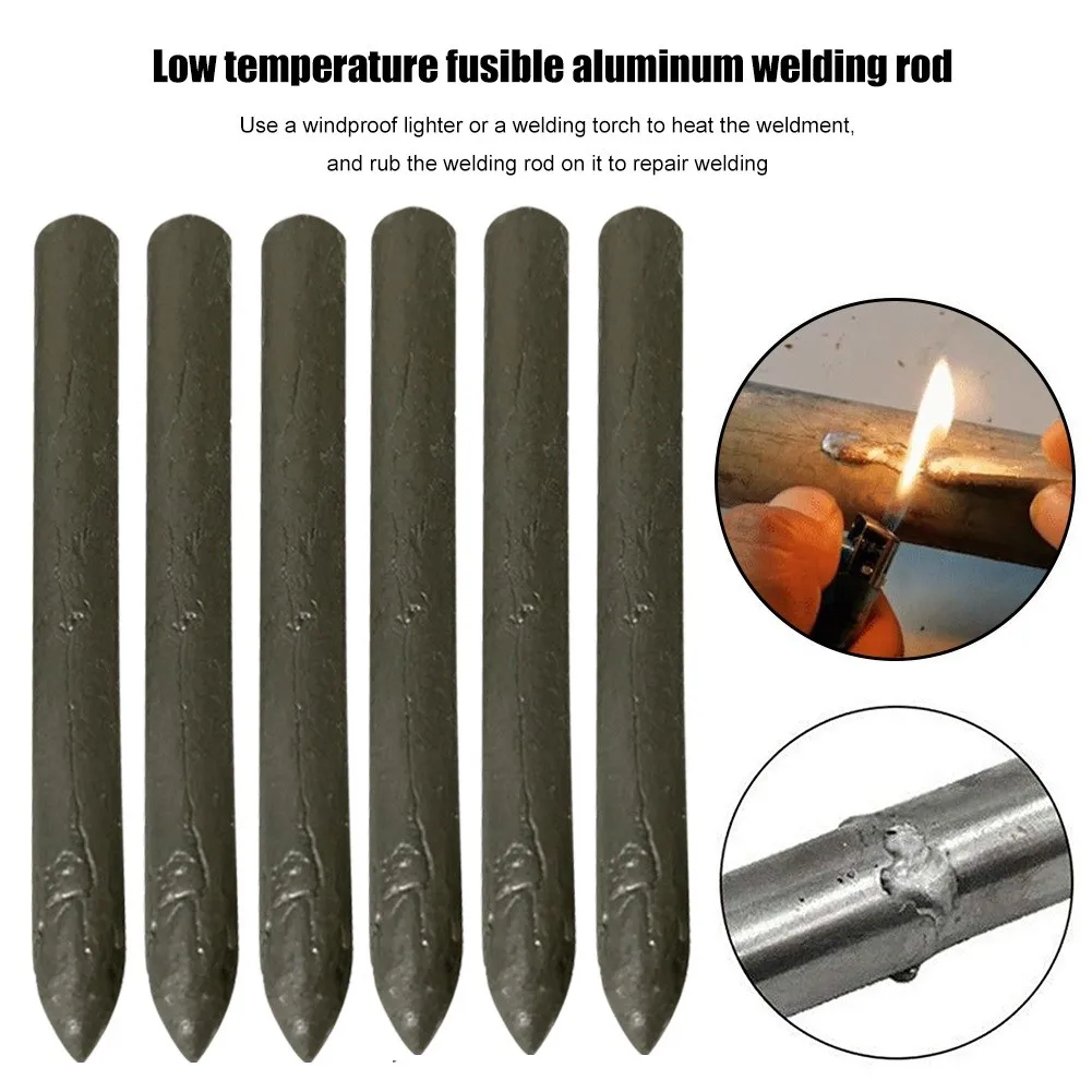 6PCS Powder Cored Welding Aluminum Rod Low Temperature Easy Melt