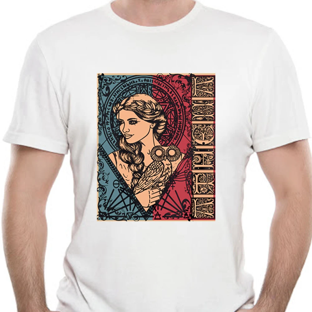 Футболка Мужская/женская с коротким рукавом круглым вырезом и принтом греческой