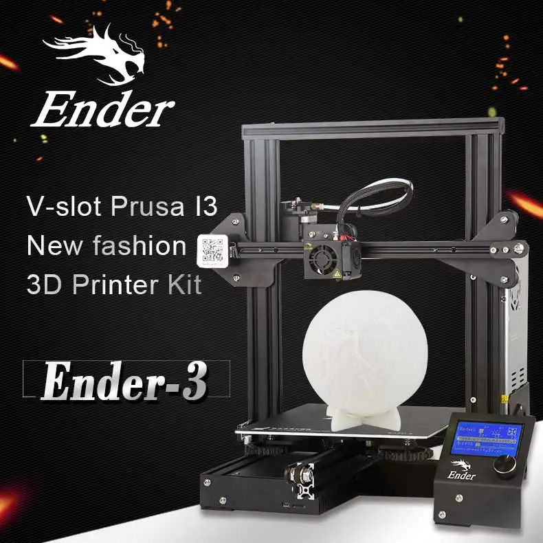 Обновление Ender-3Pro/Ender-3/Ender-3X Creality 3d принтер наборы подарочные насадки+ нагревательный блок силиконовый рукав+ PLA - Цвет: Ender-3