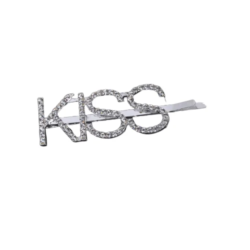 kiss Новинка, заколки для волос, Кристальные блестящие стразы, слова, буквы, заколки для волос, Женский инструмент для укладки, заколка, алмазные аксессуары для волос, заколки, зажим - Цвет: kiss