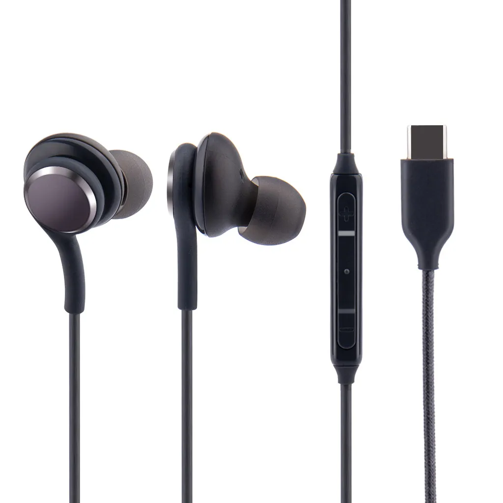 

Type-c Stereo Music Earbuds Wired Control Noise Cancelling earphone Sports With Microphone Type C Headset Usb-c For Samsung