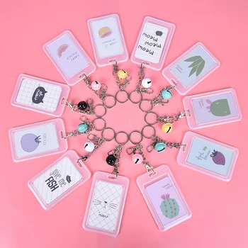 

Cartoon PVC Bank Credit Card Holder Women Cute Cat Cactus Business Passport ID Cards Bag Cover Case Kids Gift Bank Card Wallet