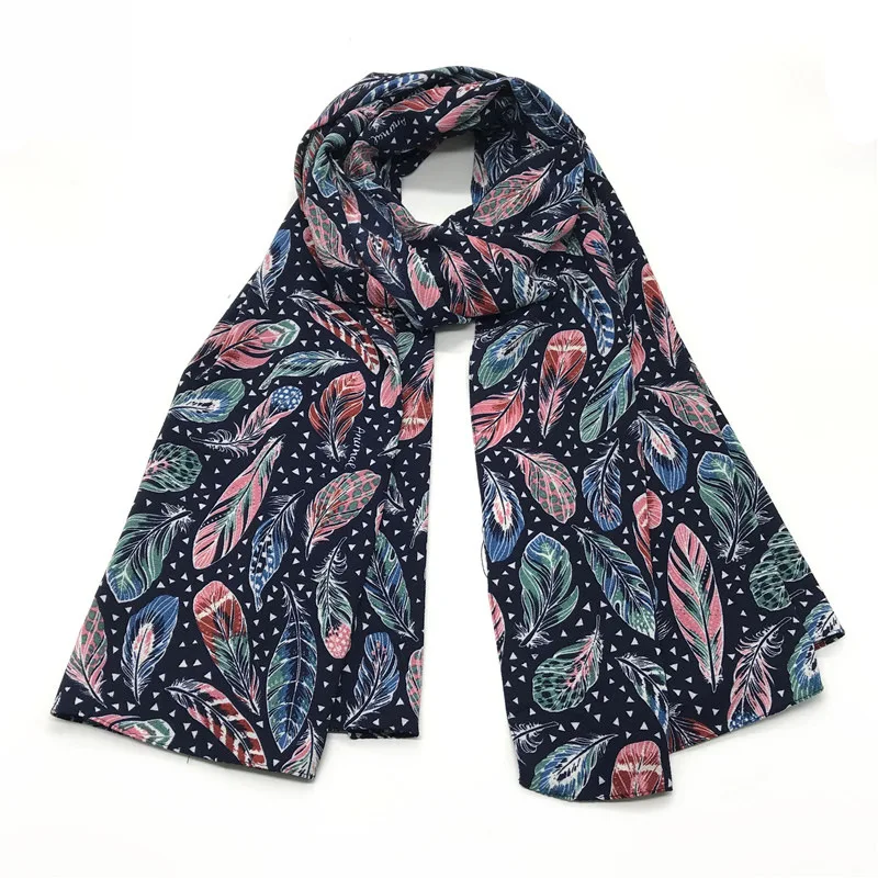 

Fashion Creative Female Scarf Currently Available Supply Tatting Printed Tabby Polyester Cotton Scarf Autumn And Winter Scarf